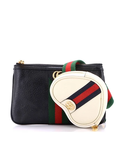 Pre-Owned Gucci Ophidia Heart Utility Double Belt Bag Leather