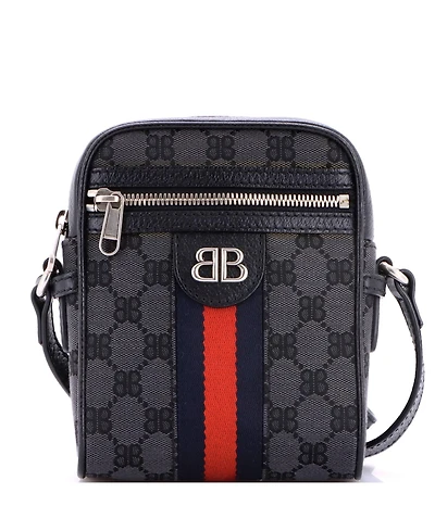 Pre-Owned Balenciaga Mini x Gucci The Hacker Project Zip Messenger Bag Bb Canvas