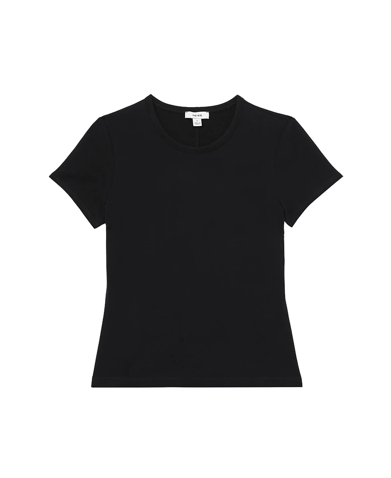 Reiss Women's Jolie Stretch-Cotton Crew-Neck T-Shirt