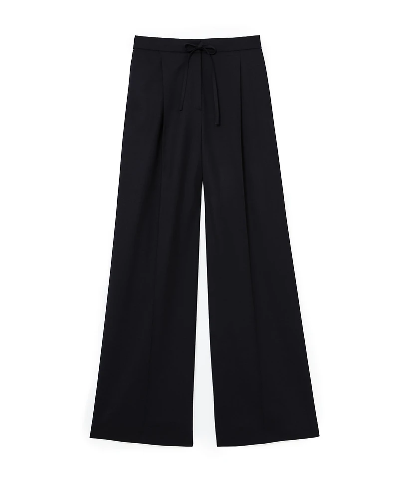 Reiss Women's Solene Wool-Blend Drawstring Wide-Leg Suit Trousers