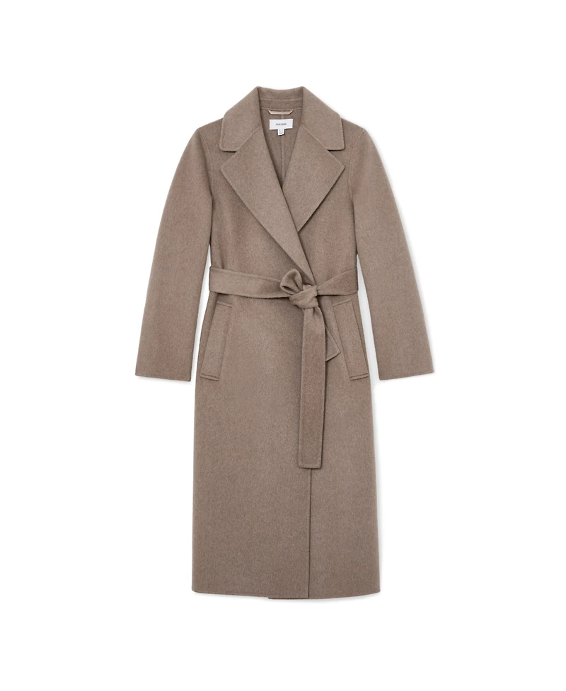 Reiss Women's Thea Wool-Blend Double-Breasted Blind-Seam Coat with Cashmere