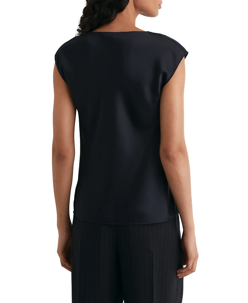 Reiss Women's Cate Silk Cowl Neck Sleeveless Top