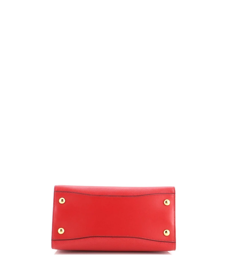 Pre-Owned Prada Small Bibliotheque Tote Saffiano with City Calf