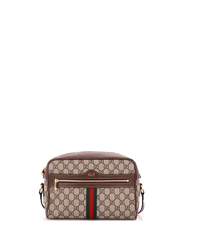 Pre-Owned Gucci Small Ophidia Shoulder Bag Gg Coated Canvas