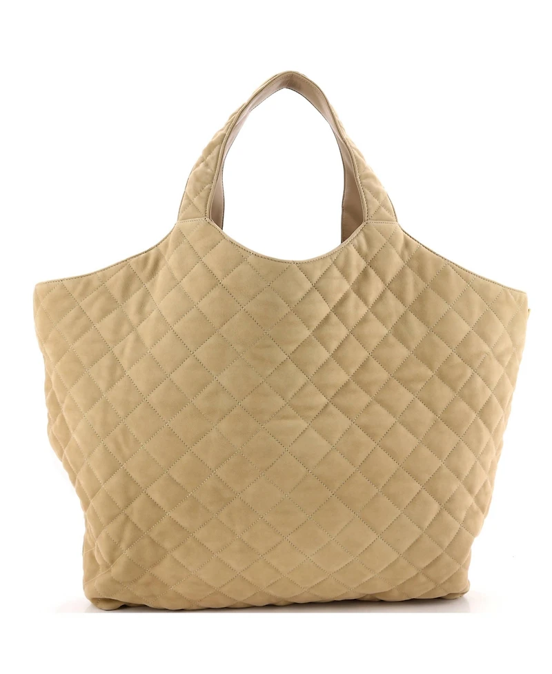 Pre-Owned Saint Laurent Maxi Icare Shopping Tote Quilted Nubuck