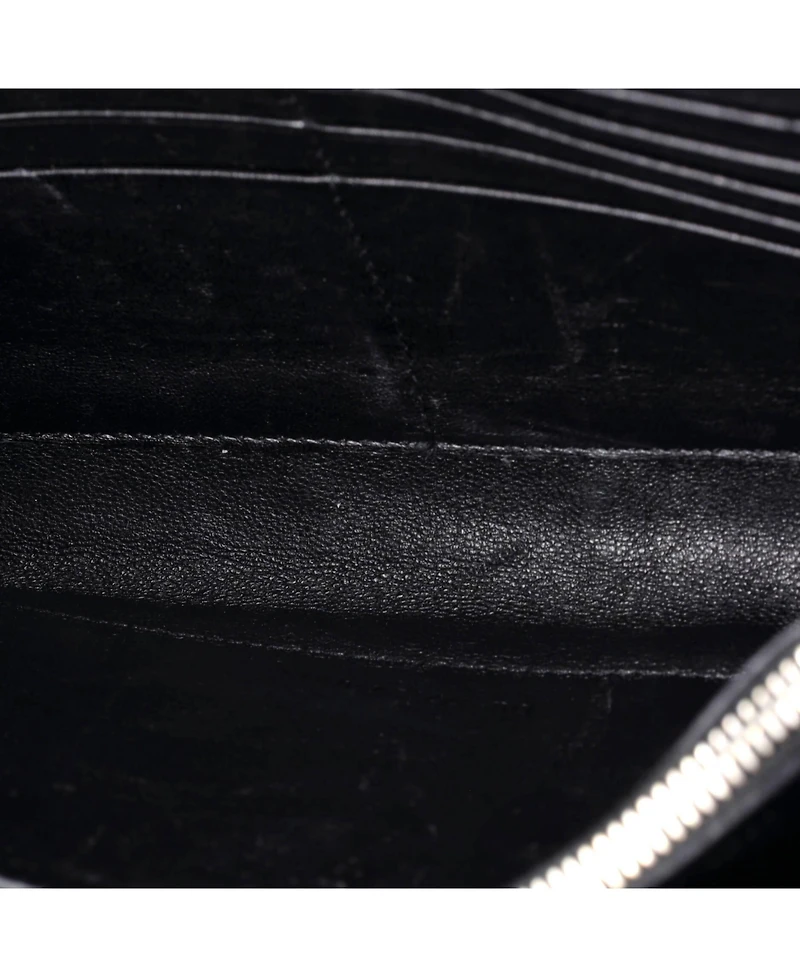 Pre-Owned Saint Laurent Large Classic Monogram Clutch Embossed Leather