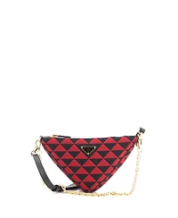 Pre-Owned Prada Mini Symbole Triangle Bag Leather and Jacquard