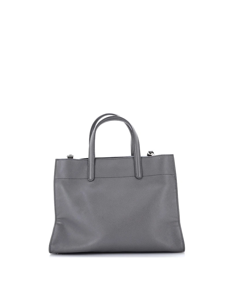 Pre-Owned Prada Soft Triple Pocket Convertible Tote Saffiano Leather