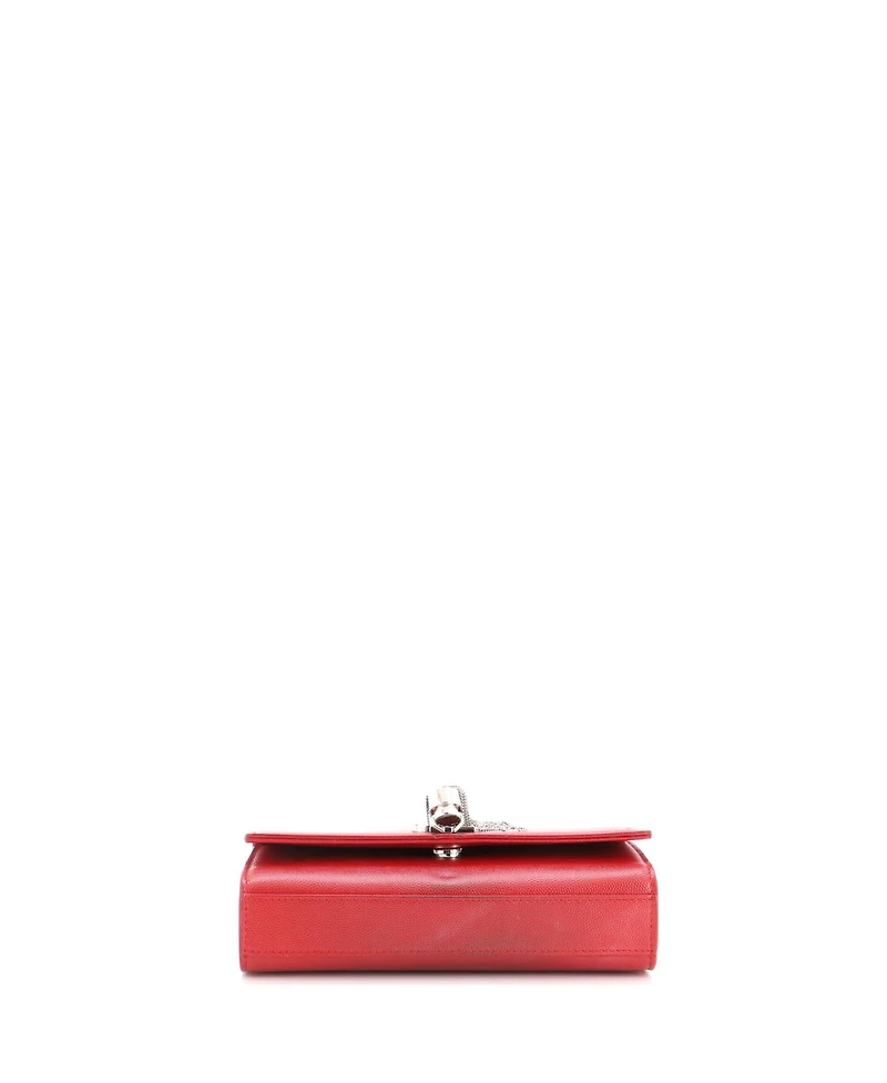 Pre-Owned Saint Laurent Small Classic Monogram Tassel Crossbody Bag Grainy Leather