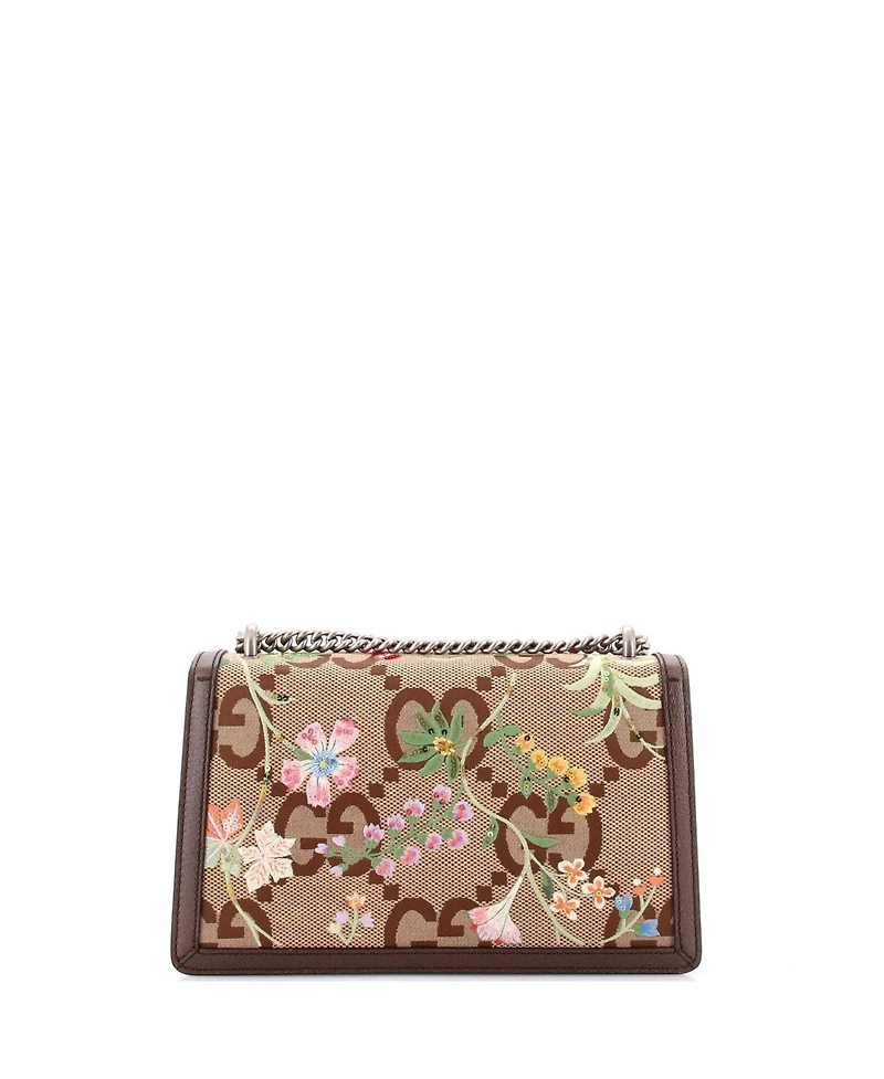 Pre-Owned Gucci Small Dionysus Bag Embroidered Jumbo Gg Canvas