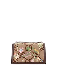 Pre-Owned Gucci Small Dionysus Bag Embroidered Jumbo Gg Canvas