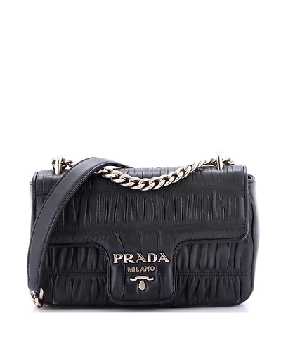 Pre-Owned Prada Small Chain Flap Shoulder Bag Nappa Gaufre