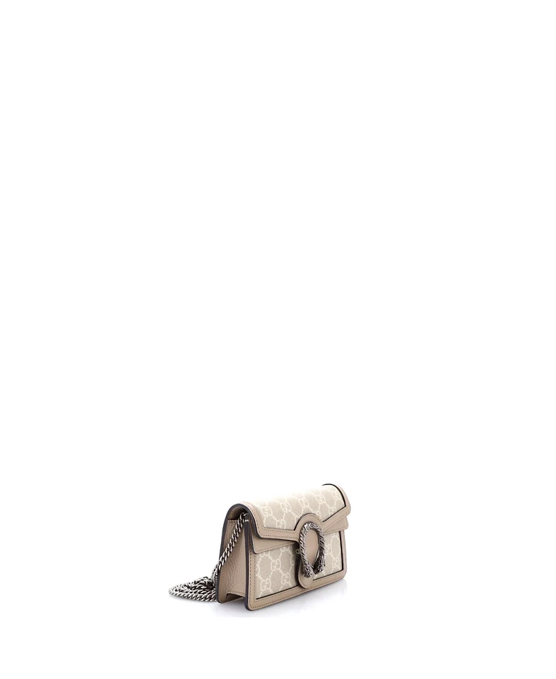 Pre-Owned Gucci Super Mini Dionysus Bag Gg Coated Canvas with Leather