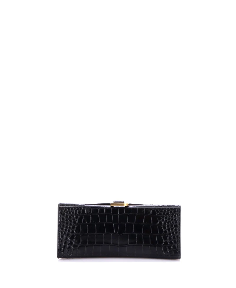 Pre-Owned Balenciaga Hourglass Top Handle Bag Embossed Leather