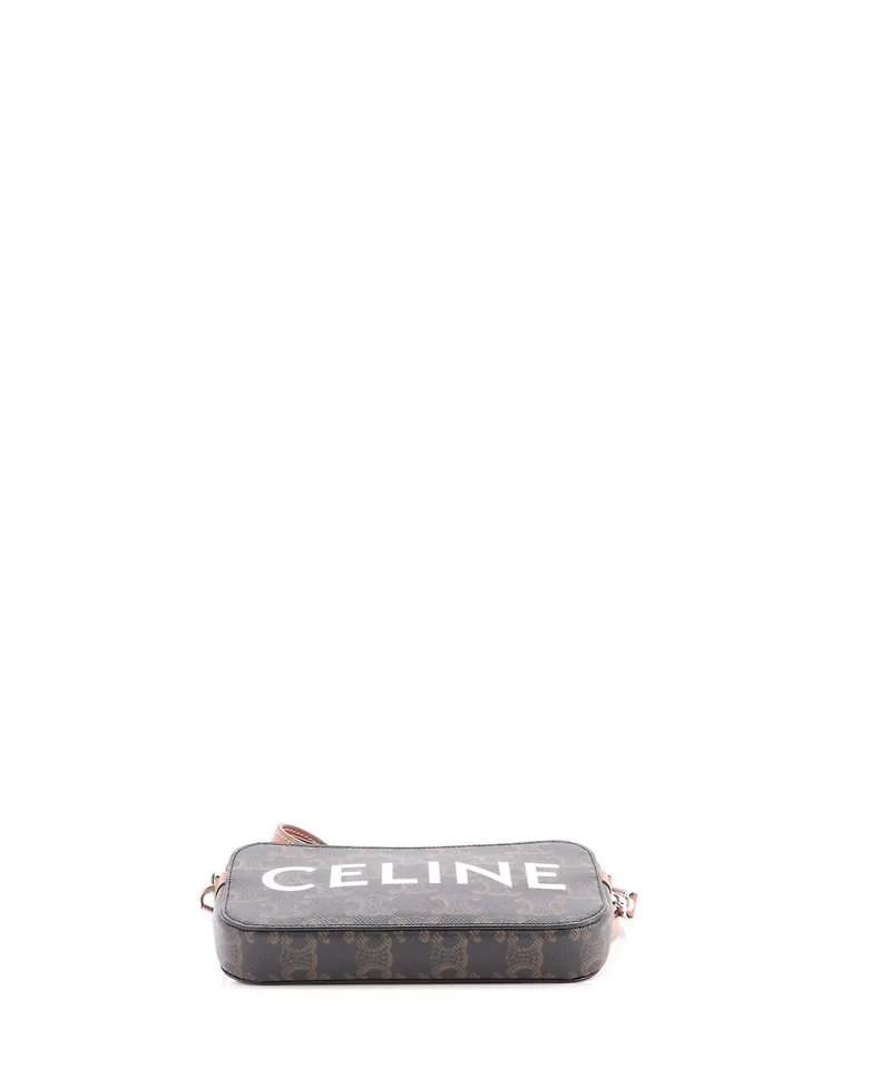 Pre-Owned Celine Horizontal Pouch Crossbody Bag Logo Triomphe Coated Canvas