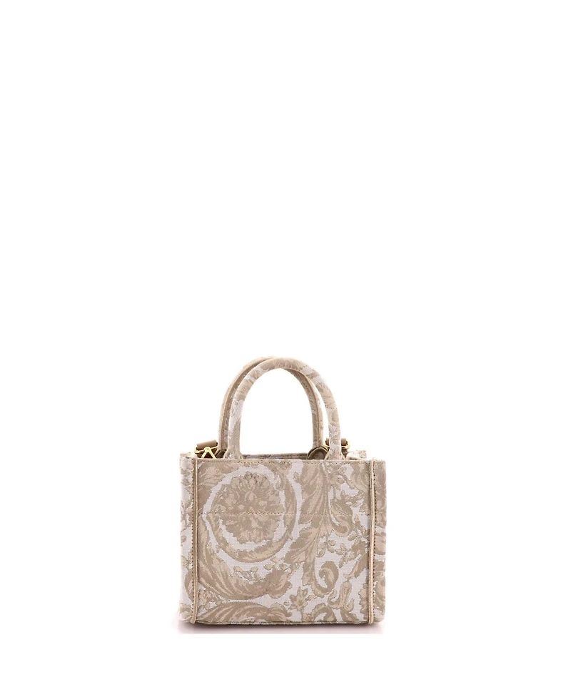 Pre-Owned Versace Small Athena Convertible Tote Barocco Jacquard