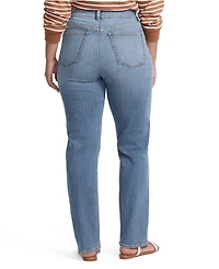 Lands' End Women's Denim High Rise Straight Curvy Jeans