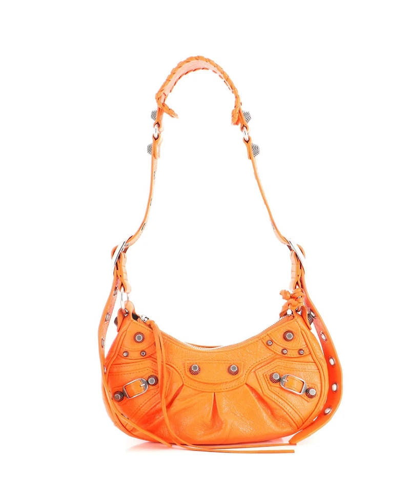 Pre-Owned Balenciaga Xs Le Cagole Giant Studs Shoulder Bag Leather