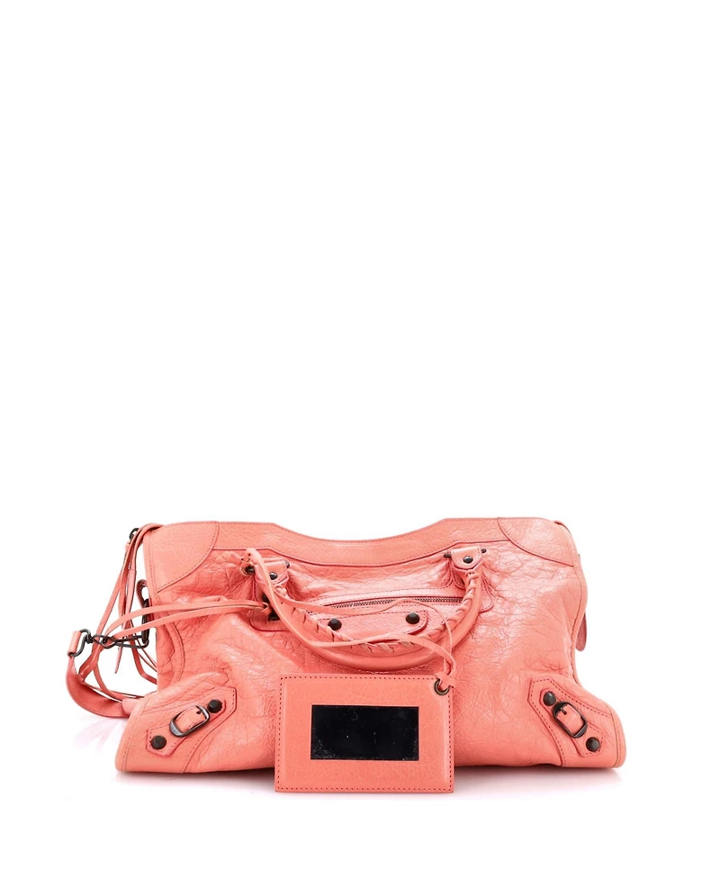 Pre-Owned Balenciaga Medium City Classic Studs Bag Leather