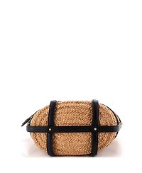 Pre-Owned Saint Laurent Caged Basket Tote Raffia with Leather