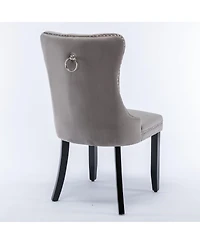 Streamdale Furniture Tufted Velvet Dining Chair with Nailhead Trim