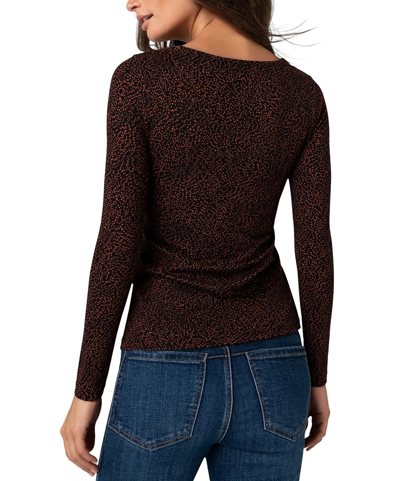 Liverpool Los Angeles Women's Long-Sleeve Boat Neck Jersey-Knit Blouse