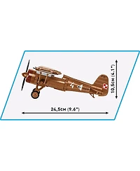Cobi Historical Collection Wwii Pzl P.11c 320-Piece Building Set, Ages 7+