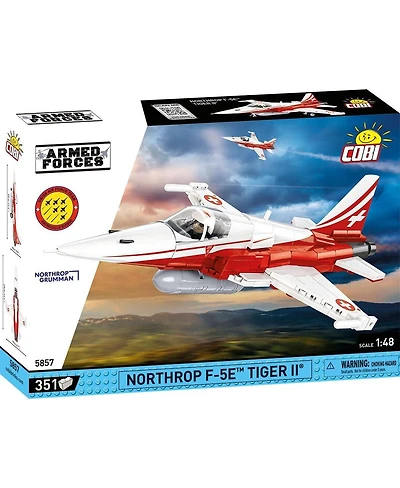 Cobi Swiss Air Force Team Patrouille Suisse Northrop F-5E Tiger Ii 351-Piece Building Set, Ages 6+