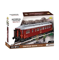 Cobi Historical Collection Wwii Compiegne Wagon 2001-Piece 1:35 Scale Building Set, Ages 11+