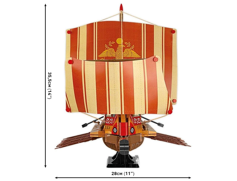 Cobi Historical Collection Imperium Romanum 1810-Piece Roman Warship Building Set, Ages 9+