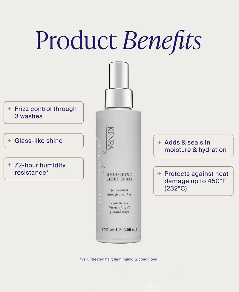 Kenra Professional Platinum Smoothing Sleek Spray, 6.7 oz.