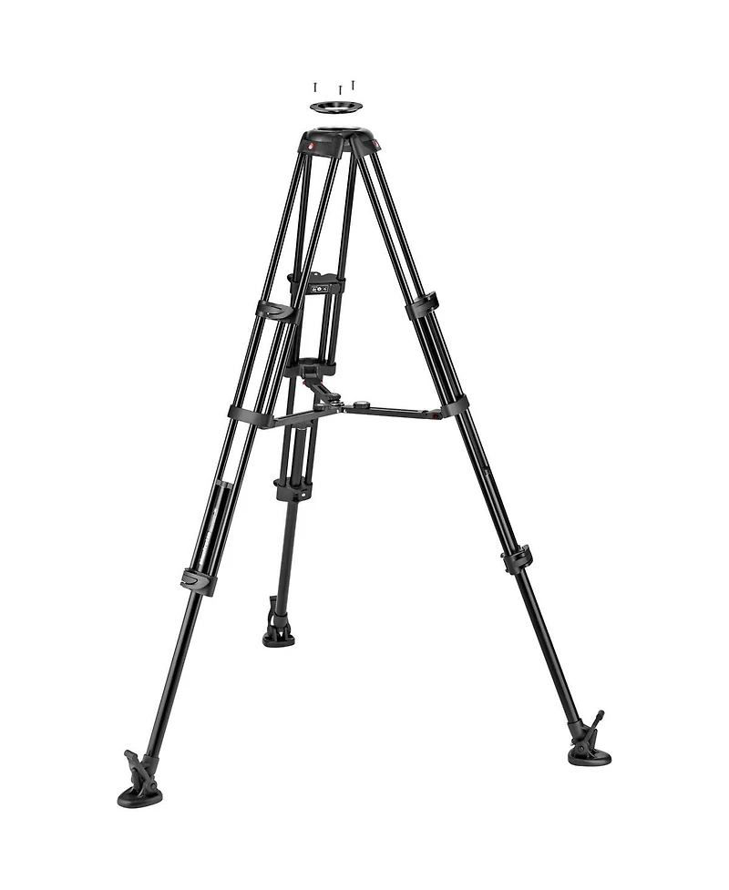 Manfrotto 3-Section Aluminum Twin Leg Video Tripod with Mid-Level Spreader