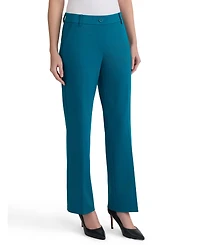 Kasper Women's Audrey Pull-On Mid-Rise Slim-Leg Trouser