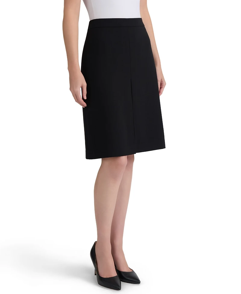 Kasper Women's Pleat-Front Crepe A-Line Skirt