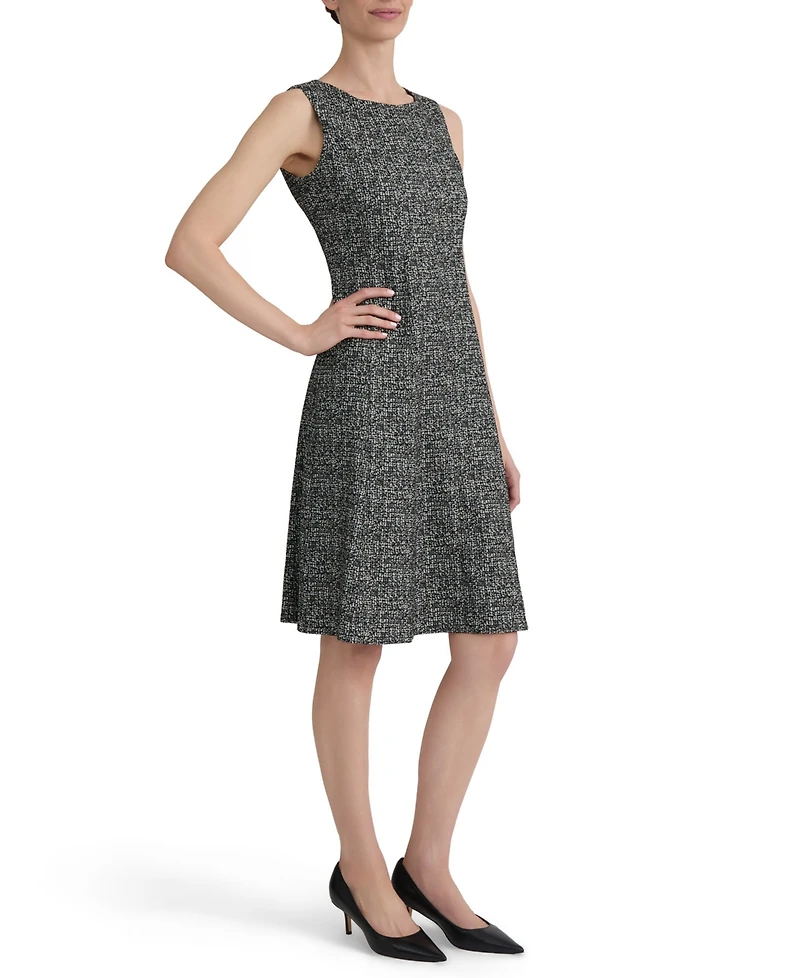 Kasper Women's Boat-Neck Sleeveless Fit & Flare Dress