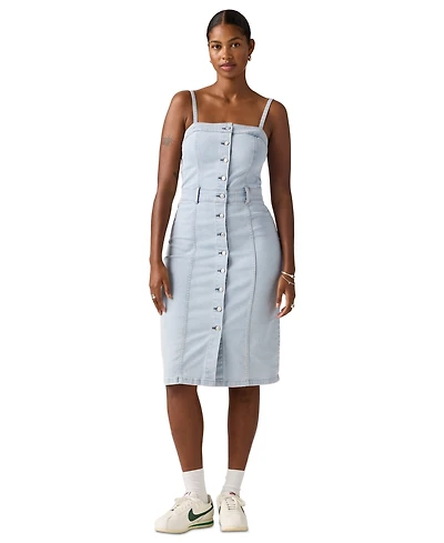 Levi's Women's Denim Bustier Button-Front Dress
