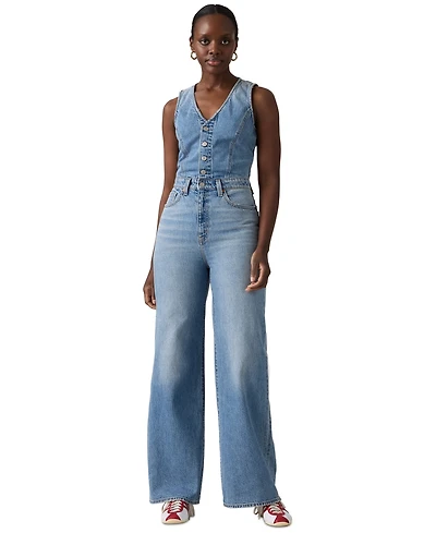Levi's Women's Wide-Leg Denim Jumpsuit