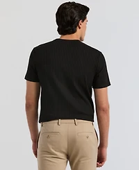 Perry Ellis Men's Rib Knit Crew Neck T-shirt