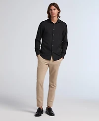 Perry Ellis Men's Slim-Fit Stretch Solid Button-Down Twill Shirt