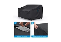 Cushry Heavy Duty Patio Sofa Cover Waterproof, Mrrihand 2-Seater Outdoor Sofa