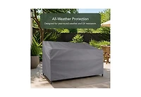 Cushry Outdoor Patio Sofa Cover – Water-Resistant 300D Polyester, Double-Stitched Seams, Elastic Hem