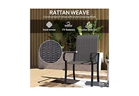 Cushry Set of 2 Outdoor Wicker Dining Chairs