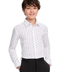Kenneth Cole Reaction Boys' 4-20 Long-Sleeve Button-Front Spread-Collar Dress Shirt