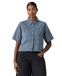 Levi's Women's Short-Sleeve Cropped-Fit Denim Shirt