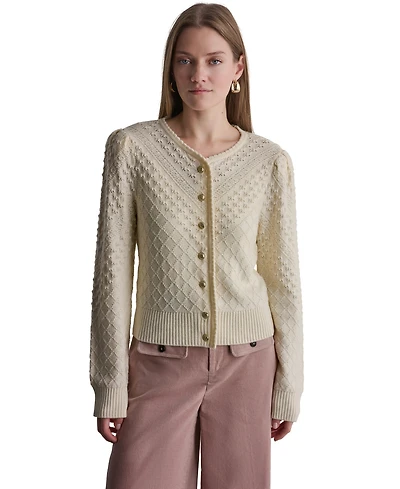 Bcbg Women's Fitted Textured Long-Sleeve Cardigan
