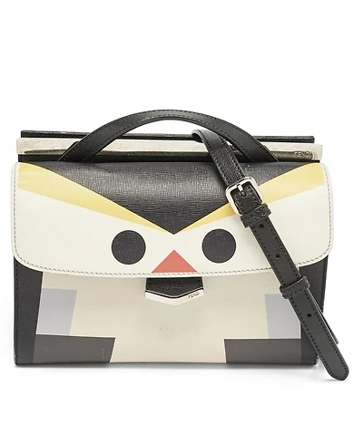 Pre-Owned Fendi Women's Mini Monster Demi Jour Multicolor Leather Top Handle Bag