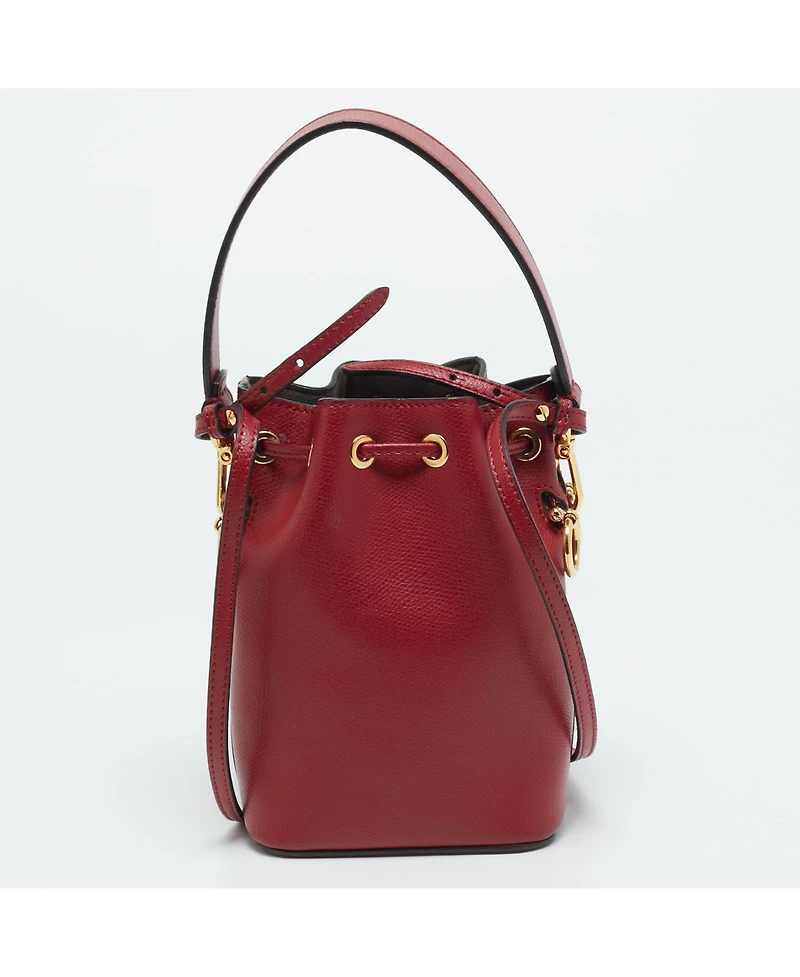 Pre-Owned Fendi Women's Mon Tresor Mini Leather Bucket Bag