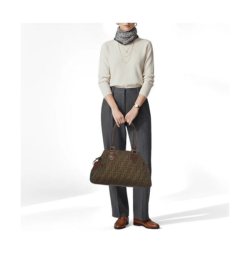 Pre-Owned Fendi Zucca Canvas and Leather Chef De Jour Satchel
