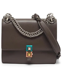 Pre-Owned Fendi Women's Kan I Mini Studded Leather Shoulder Bag