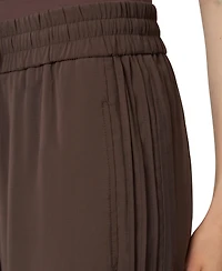 Cable & Gauge Women's High-Rise Wide-Leg Drawstring Pants